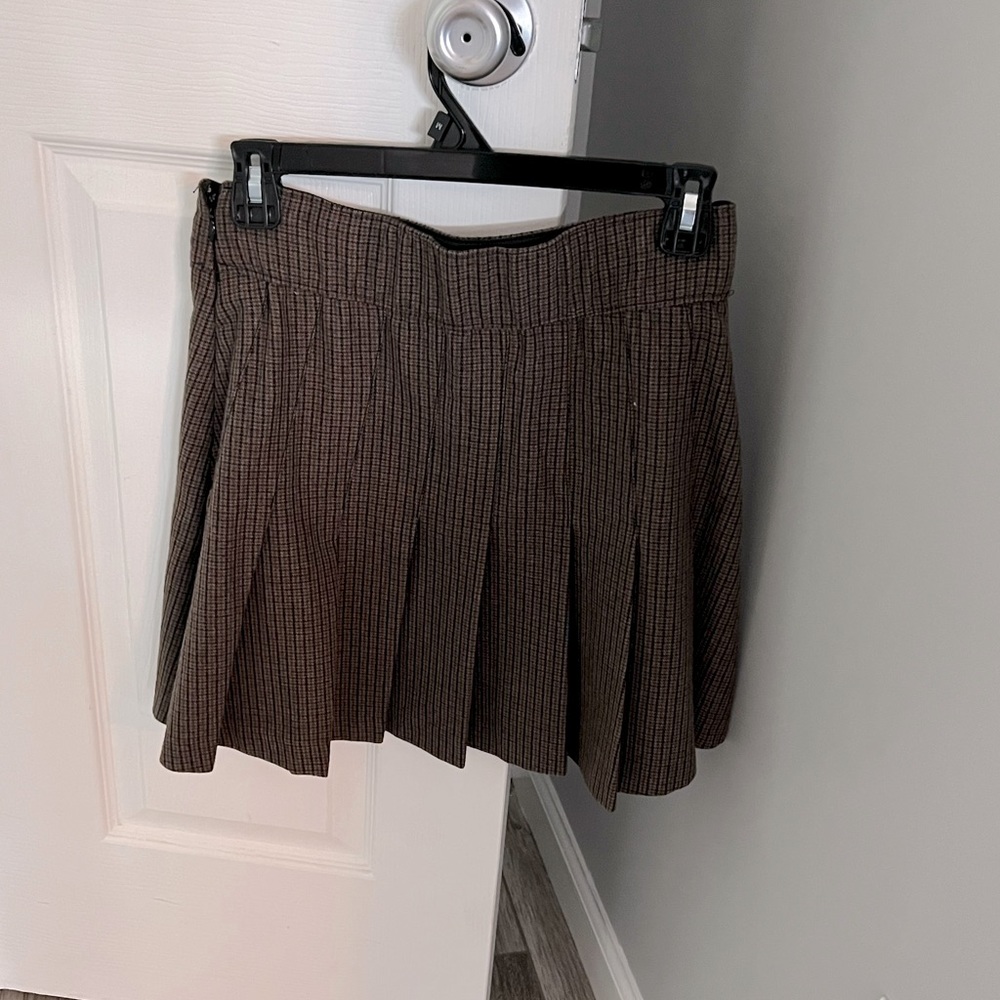 Abercrombie plaid pleated mini skirt (never worn)
